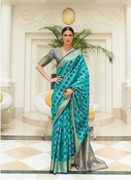 Firozi Colour Krivaa Silk Raj Tex New Latest Designer Exclusive Patola Silk Saree Collection 268003
